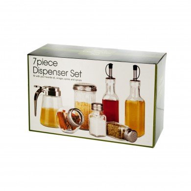 Kole OD440 Assorted Glass Dispenser Set, Regular