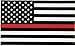 Thin Red Line Flag Decal - 3x5 in. Black White and Red American Flag Sticker for Cars Trucks and SUVs - in Support of Firefighters and EMTs (1-Pack)