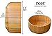 Wooden Bowl Set 2 Piece Bamboo Bowls Versatile Usage Great For Salad Soup Cereal Fruits Nuts Food Side Dishes - Decorative Modern Serving Bowls For Home & Kitchen Eco Friendly & Biodegradable (Round)