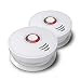 Photoelectric Smoke Detector, ARDWOLF 2 Pack Fire Alarm with UL Listed GS528A Battery-Powered (9V Battery Included), 10 Years Life Time, Save Lives When Fire Happen at Home Hotel School primary