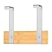 ToiletTree Products Bamboo Stainless Steel Over-The-Door Towel Hooks - Durable Coat, Clothes, and Towel Rack to Use in The Bathroom, Laundry Room, and Closet - 3 Hooks
