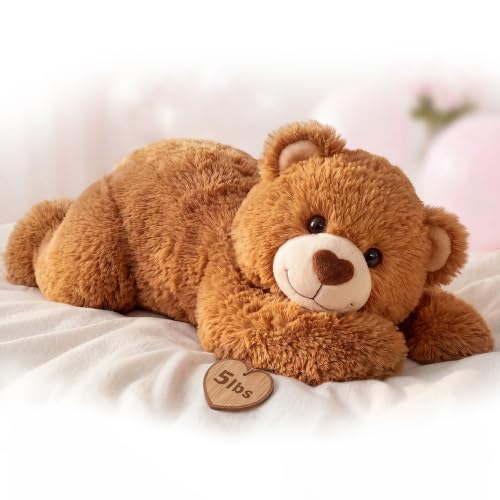 Mewaii 2,3 kg Braunbären Kuscheltier, Gewichtskuscheltiere für Erwachsene Kinder
