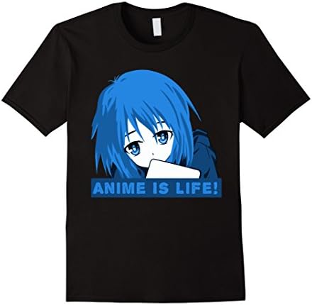 Mens Anime Is Life! Anime Girl T-Shirt 3XL Black