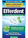 Efferdent Plus Mint Anti-Bacterial Denture Cleanser Tablets 126 ea (Pack of 2)