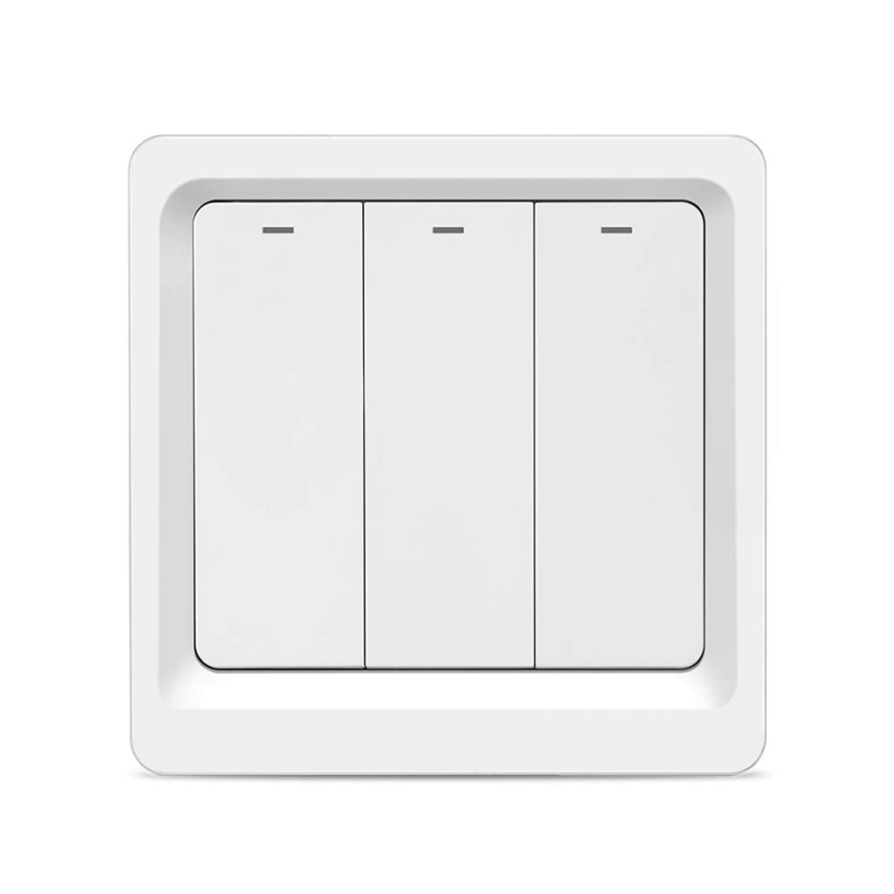 Yagusmart Zigbee Smart Wall Light Switch, Neutral Wire Optional, Need to Work with tuya zigbee hub, Remote Control, Timing Function, Voice Control (3 gang)