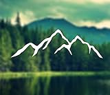 Decal - Mountains Silhouette Mountain Vinyl Decal Car Decal, Laptop Decal, Macbook Decal, Ipad Decal (2