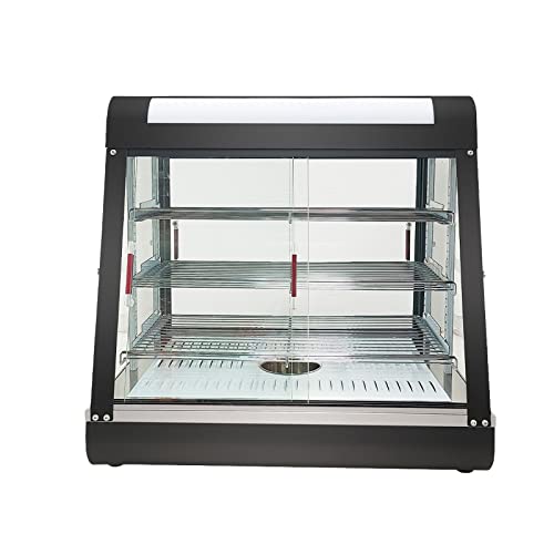 Countertop 26" Food Warmer Display Case 3 Shelf Hot Warming Showcase