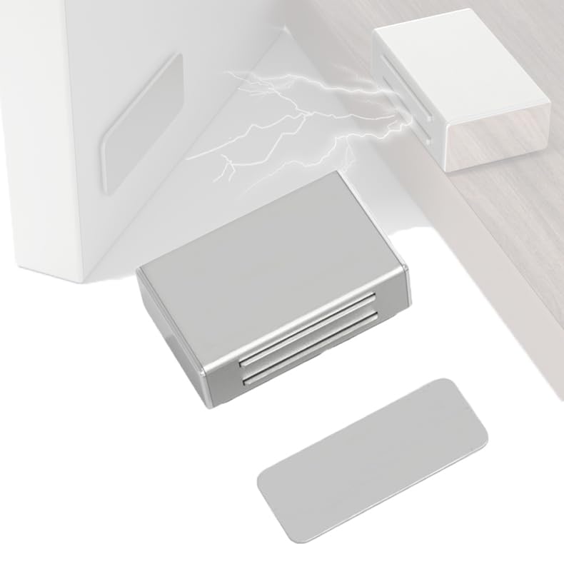 ieron 4pcs Magnetic Door Catch, Stainless Steel Magnetic Catches Closers for Kitchen Wardrobe Drawer Door (Silver)