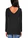 CPOKRTWSO Women's Casual Long Sleeve T-Shirt Blouse Criss Cross V-Neck Tees Tops Black M