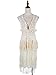 Anna-Kaci Womens Vintage Lace Gatsby 1920s Cocktail Dress with Crochet Vest