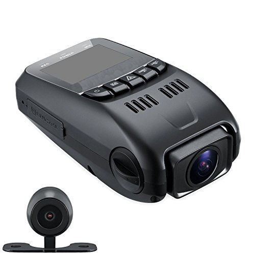 Click Here to See More Images Kamo B80 Dual Capacitor Dual Dash Cam - 170° Wide Angle 6G Lens - 160°F Heat Resistant – Front Camera Full HD 1080P Car DVR w/ G-Sensor & Motion Detection – NT96655 + AR0330 – Rear Camera 480P
