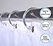 SlipX Solutions Clear Premium Plastic Shower Rings Provide Effortless Gliding on Standard Shower Rods (Set of 12, Easy Snap Closure, BPA-Free Plastic)