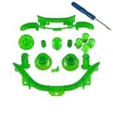 Xbox 360 Transparent Green Full Parts Set (Thumbsticks, D-pad, Buttons, Triggers, Bumpers, Bottom Trim) for your controller (ABXY,Guide,Start, Back)
