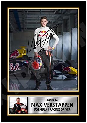 A4 POSTER ONLY of VERSTAPPEN SIGNATURE Signed by Autographed Poster Print OPTIONAL FRAMING, an Excellent Gift or present for Fan memorabilia