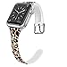 Lwsengme Compatible for Apple Watch Band 38mm 40mm 42mm 44mm, Silicone Slim Women iWatch Bands Wristband Compatible for Apple Watch Series 4 3 2 1 (Leopard, 38mm/40mm)