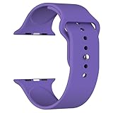 Apple Watch Band, JETech Soft Silicone Replacement Sport Band for Apple Watch All 42mm Models (Purple) - 2214