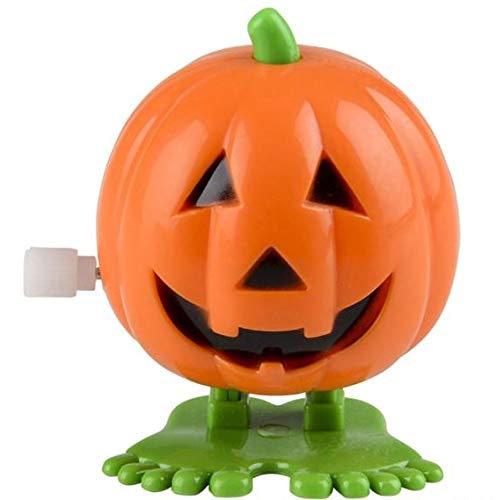 HAPPY DEALS ~ Wind Up Hopping Jack O Lantern Pumpkins with Feet - 12 Pack | Halloween Toys and Party Favors