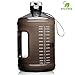 SLUXKE 1 Gallon Water Bottle Portable Water Jug Fitness Sports Daily Water Bottle with Motivational Time Marker,Leak-Proof, Wide Mouth, BPA Free Water Bottles for Sports Gym Fitness Work