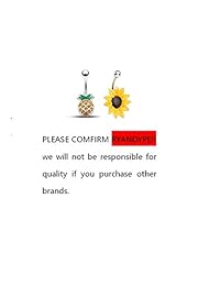 RYANDYPE 2-5PCS Stainless Steel Dangle Belly Button Rings for Women Curved Navel Barbell Screw Body Jewelry Piercing