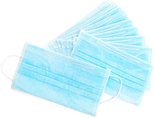 Personal Touch Blue Disposable Earloop Face Mask Pleated Pack of (500)