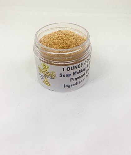 24K Gold Soap Paint Cosmetic Art Craft Shimmer Pigment Powder Additive 1 Ounce Jar Mica