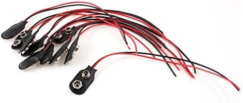 Dimart 10pcs Press Buckle Port Wired 9V Battery Connector Button Cell Holder
