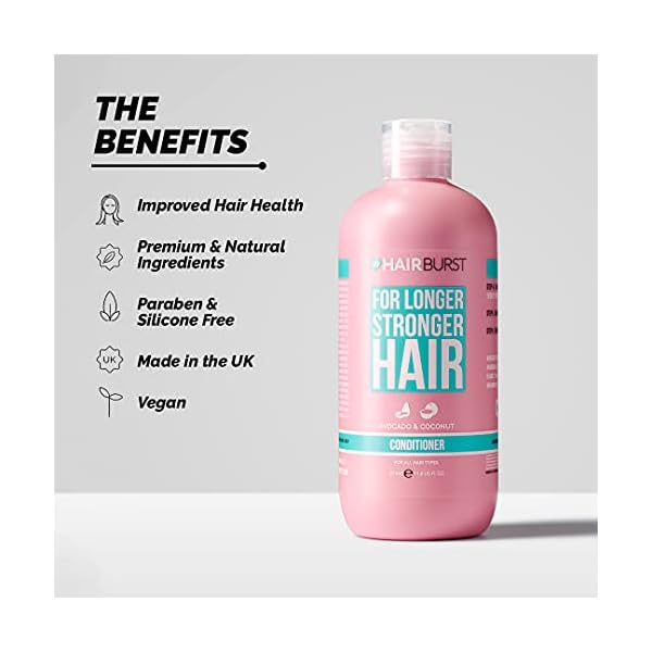 Hairburst-Hair-Growth-Conditioner-For-Woman-Reduces-Hair-Loss-Strengthens-Existing-Hair-Growth-Contains-No-SLS-and-Parabens-Coconut-and-Avocado-Aroma-New-Bigger-Bottles-350ml Hairburst Hair Growth Conditioner For Woman - Reduces Hair Loss - Strengthens Existing Hair Growth - Contains No SLS and…