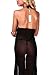 Ruzishun Women's Lace Sexy Lingerie Plus - Size See-through Long Slit Dress