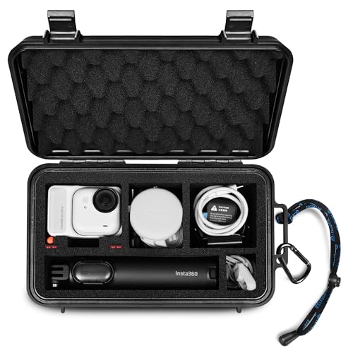 Lekufee Travel Waterproof Hard Case for Insta360 GO Ultra, Standard Bundle, Creator Bundle, and other Accessories(Case & Bag Only)