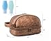 FinaTider BenCool Makeup Bag for Women Travel Cosmetic Bags PU Leather with Handle Waterproof Toiletry Storage Bag Dopp Kit for Men (DARK BLUE)
