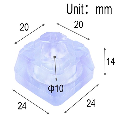 Quality Yes QY 20PCS 24MM Transparent Trapezoid Shape Rubber Non Slip Non Skid Feet Pad for Table Desk Chair and Sofa - Thumbnail 3