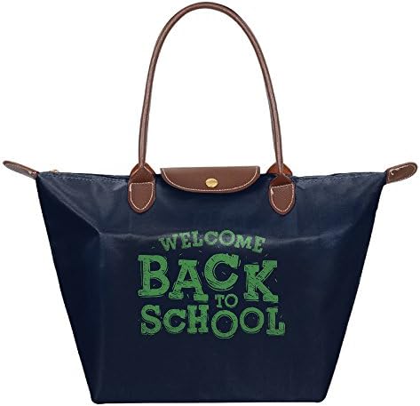 RexStrachey BACK TO SCHOOL Women Folding Dumpling Bag Nylon Water Proof Gripesack School Backpack Handbag Navy