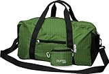 ChicoBag Reusable Duffel rePETe Shopping Tote (Online Green, Bag Handle 17-29-Inch, Bag Body 12-Inch x 19-Inch, Pouch 7.5-Inch x 6.5-Inch)