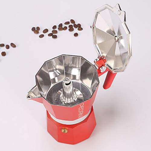 DYB Espressokocher Moka Pot Italian Concentrat Coffee Pot Kleines Home Office Make Kaffeegerät mit Heizofen – Bild 4