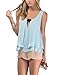 ManyDY Womens Loose Summer Sexy Pure Color Chiffon Tanks