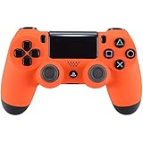 eXtremeRate Soft Touch Grip Orange Front Housing Shell Faceplate for Playstation 4 PS4 Slim PS4 Pro Controller (CUH-ZCT2 JDM-040 JDM-050 JDM-055)