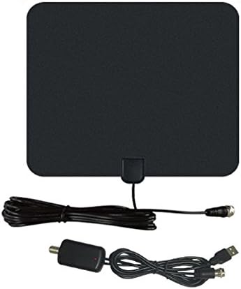 TV Antenna - 50 Mile Range Amplified HDTV Antenna,Digtal TV Antenna with Connector Type F Fits US,Indoor Antenna for USB Power Supply and 13ft High Performance Coaxial Cable-Black