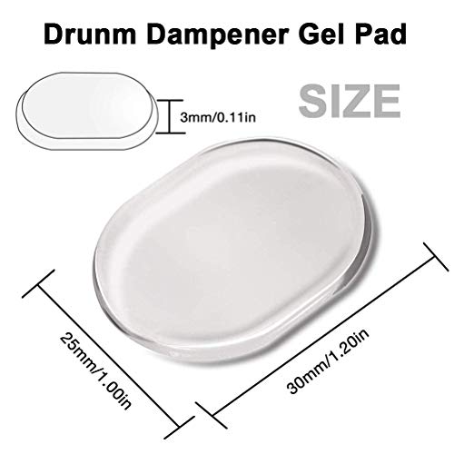 image for BUYGOO 12 Pieces Drum Dampeners Drum Damper Gel Pads Silicone Non-toxi