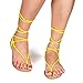 Dream Pairs Women's DARRE Tie Up Gladiator Flat Sandals Flat Sandals