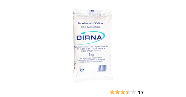 DIRNA 1KG Bolsa - Bicarbonato de Sodio Alimenticio Excelente ...