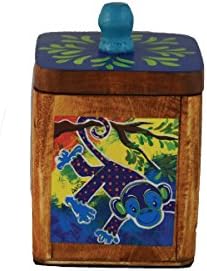 Costa Rican crazy monkeys print: box for tea and sugar bags