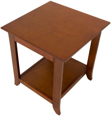 WES Home Furniture End Table, CRE Series, 20 by 20 by 20-Inch, Walnut Finish