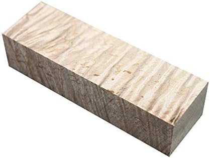 Selectable Wood Turning Blanks, Knife Scales,Handles,Woodworking Project Kits (153mmx40mmx30mm, 5A Ripple Maple)
