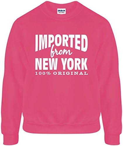 Mighty Ambitious Imported From New York (Original) LG Funny Crewneck Sweater