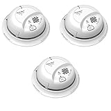 3x First Alert BRK SC9120B Hardwire Combination Smoke/Carbon Monoxide Alarm with Battery Backup (3 Pack)