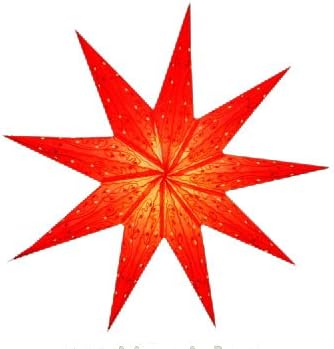 Stella Di Natale Con Carta.Brubaker Stella Di Natale Stella Di Carta Con 9 Punte Di Paillettes E Ricami Rosso 60 Cm Amazon It Casa E Cucina