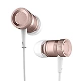 Earphones, GranVela® RAU0511 Simplicity Metal In-Ear Stereo Headphones with High-definition Microphones for iPhone 6/6S Plus, iPad, Samsung and more -Rose