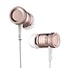 Earphones, GranVela® RAU0511 Simplicity Metal In-Ear Stereo Headphones with High-definition Microphones for iPhone 6/6S Plus, iPad, Samsung and more -Rose