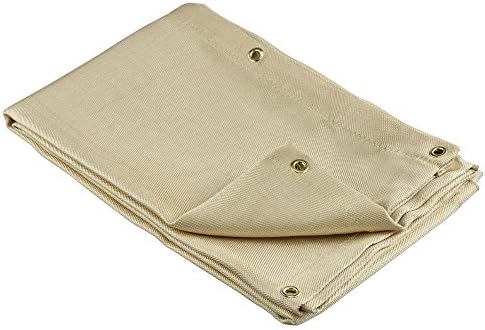 Poozy 4' x 6' Welding Blankets Fire Flame Retardant Fiberglass Safety Shield Grommets