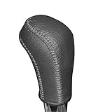 JI Loncky Black Genuine Leather Gear Shift Knob
